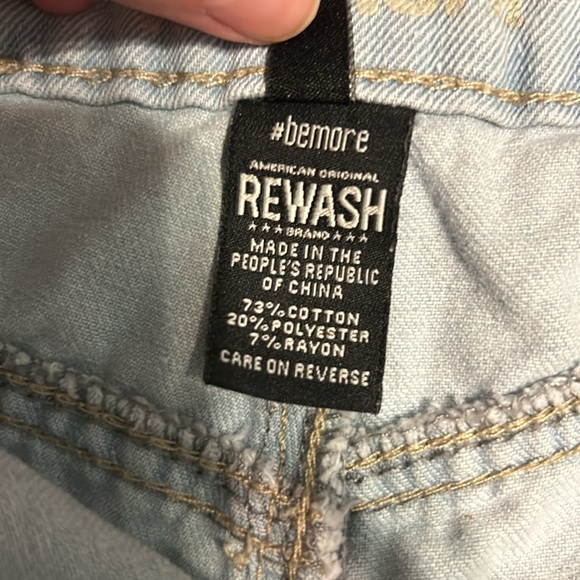 Rewash Brand Ripped Jean Shorts - Picture 6 of 8